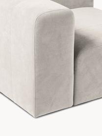 Eckmodul Lena, Bezug: Webstoff (88% Polyester, , Gestell: Kiefernholz, Schichtholz,, Webstoff Cremeweiss, B 105 x T 106 cm, Eckteil links