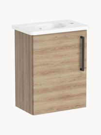 Szafka łazienkowa z umywalką Orna, S 45 cm, Brązowy, o wyglądzie drewna, S 45 x W 58 cm