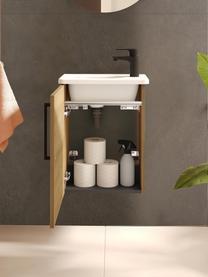 Lavabo con mobiletto Orna, larg. 45 cm, sinistra, Maniglie: metallo rivestito, Marrone effetto legno, Larg. 45 x Alt. 58 cm