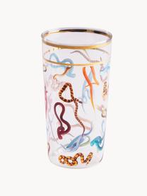Waterglas Snakes, Decoratie: goudkleurig, Snakes, Ø 7 x H 13 cm, 370 ml