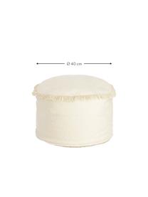 Pouf enfant Verenice, 100 % coton, Beige, Ø 40 x haut. 27 cm