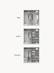 Modularer Drehtürenschrank Charlotte, 200 cm Breite, mehrere Varianten, Korpus: Spanplatte, melaminbeschi, Grau, Basic Interior, B 200 x H 200 cm