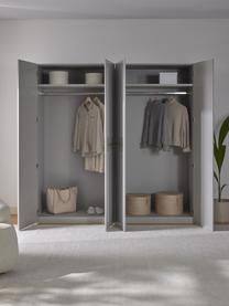 Armoire modulaire à portes battantes Charlotte, larg. 200 cm, plusieurs variantes, Gris, Basic Interior, larg. 200 x haut. 200 cm