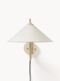 Aplique grande Vica, Pantalla: tejido de lino (100% poli, Off White, beige, Ø 31 x F 45 cm
