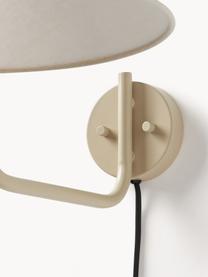 Aplique grande Vica, Pantalla: tejido de lino (100% poli, Off White, beige, Ø 31 x F 45 cm