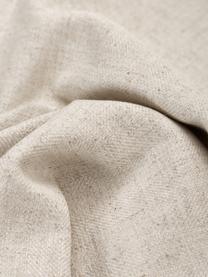 Kussenhoes Blanche met houten knopen, 60% polyester, 25% katoen, 15% linnen, Beige, B 45 x L 45 cm