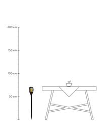 Lámparas solares efecto llama Maity Sun, 2 uds., Lámpara: plástico, Negro, Ø 9 x Al 70 cm