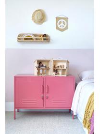 Credenza in metallo Lowdown, Acciaio verniciato a polvere, Rosa antico, Larg. 100 x Alt. 72 cm