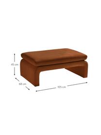 Banc en velours Mika, Velours brun, larg. 105 x haut. 45 cm