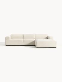 Ecksofa Melva (4-Sitzer), Bezug: 100 % Polyester Der strap, Gestell: Massives Kiefern- und Fic, Webstoff Off White, B 319 x T 195 cm, Eckteil rechts