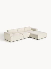 Ecksofa Melva (4-Sitzer), Bezug: 100 % Polyester Der strap, Gestell: Massives Kiefern- und Fic, Füße: Kunststoff Dieses Produkt, Webstoff Off White, B 319 x T 195 cm, Eckteil rechts