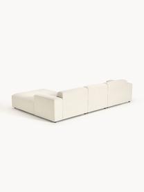 Ecksofa Melva (4-Sitzer), Bezug: 100 % Polyester Der strap, Gestell: Massives Kiefern- und Fic, Füße: Kunststoff Dieses Produkt, Webstoff Off White, B 319 x T 195 cm, Eckteil links