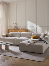 Ecksofa Melva (4-Sitzer), Bezug: 100 % Polyester Der strap, Gestell: Massives Kiefern- und Fic, Webstoff Off White, B 319 x T 195 cm, Eckteil rechts