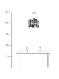 Lampada a sospensione a LED dimmerabile in plastica La Lollo, Paralume: Cristalflex, Lentiflex, P, Baldacchino: metallo, Cromato, blu, lilla, Ø 48 x Alt. 35 cm