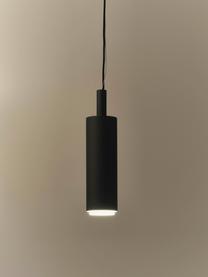 Suspension LED en métal Jari, Noir, Ø 10 x haut. 40 cm