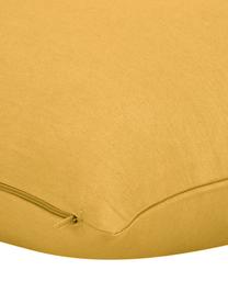 Housse de coussin jaune moutarde Mads, Jaune moutarde