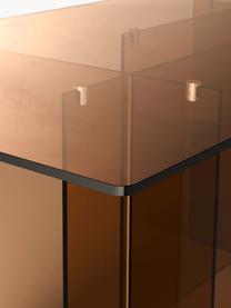 Sklenený jedálenský stôl Anouk, 180 x 90 cm, Sklo, Hnedá, Š 180 x H 90 cm
