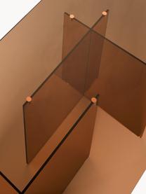 Tavolo da pranzo in vetro Anouk, 180 x 90 cm, Vetro, Marrone, Larg. 180 x Prof. 90 cm