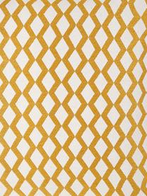 Kussenhoes Matteo met patroon, 51% viscose, 25% polyester, 15% linnen, 9% katoen, Geel, gebroken wit, B 40 x L 40 cm
