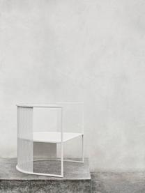Poltrona da giardino Bauhaus, Acciaio verniciato a polvere, Bianco crema, Larg. 64 x Prof. 63 cm