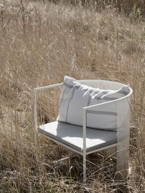 Zahradní křeslo Bauhaus, Ocel s práškovým nástřikem, Krémově bílá, Š 64 cm, H 63 cm