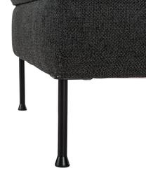 Sofa-Hocker Cucita mit Stauraum, Bezug: Webstoff (Polyester) Der , Gestell: Massives Kiefernholz, FSC, Füße: Metall, lackiert, Webstoff Anthrazit, B 75 x T 65 cm