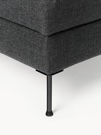 Sofa-Hocker Cucita mit Stauraum, Bezug: Webstoff (Polyester) Der , Gestell: Massives Kiefernholz, Füße: Metall, lackiert Dieses P, Webstoff Anthrazit, B 75 x T 65 cm