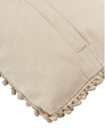 Kissenhülle Indi mit strukturierter Oberfläche in Taupe, 100% Baumwolle, Taupe, B 30 x L 50 cm
