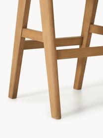 Tabouret de bar en cannage Sissi, Chêne clair, cannage beige clair, larg. 46 x haut. 75 cm