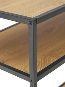 Konsole Seaford, Einlegeböden: Mitteldichte Holzfaserpla, Gestell: Metall, pulverbeschichtet, Holzoptik, Schwarz, B 100 x T 35 cm