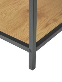 Konsole Seaford, Einlegeböden: Mitteldichte Holzfaserpla, Gestell: Metall, pulverbeschichtet, Holzoptik, Schwarz, B 100 x T 35 cm