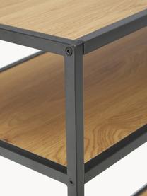 Konzolový stolek Seaford, Béžová ve vzhledu dřeva, černá, Š 100 cm, H 35 cm