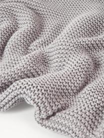 Pletená deka z organickej bavlny Adalyn, 100 % organická bavlna, certifikát GOTS, Svetlosivá, Š 150 x D 200 cm
