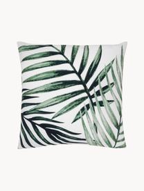 Housse de coussin tropical Coast, 100 % coton, Vert, blanc, larg. 40 x long. 40 cm