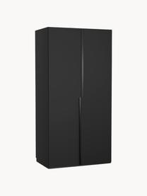 Modulární skříň s otočnými dveřmi Leon, šířka 100 cm, více variant, Černá, Interiér Basic, Š 100 x V 200 cm
