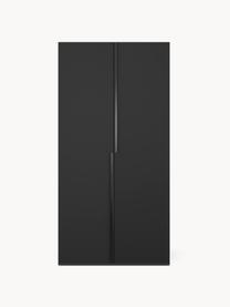 Armario modular Leon, 2 puertas (100 cm), diferentes variantes, Estructura: tablero aglomerado revest, Negro, Interior Basic (An 100 x Al 200 cm)