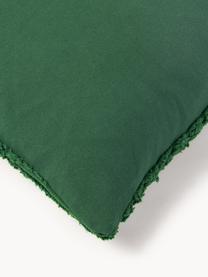 Housse de coussin en coton Bell, 100% coton, Vert foncé, larg. 45 x long. 45 cm