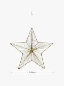 Adornos para colgar estrellas Sille, 4 uds., Metal, Dorado, Set de diferentes tamaños