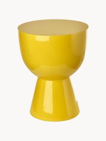 Table d'appoint ronde Tam Tam, Plastique, laqué, Jaune, Ø 36 x haut. 46 cm