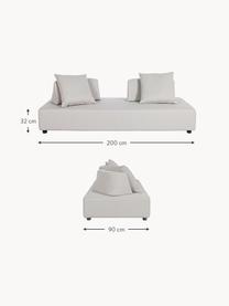 Sofa ogrodowa Piper, Jasnoszara tkanina, S 200 x G 90 cm