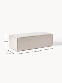 Banc rembourré Sanja, Tissu beige clair, larg. 122 x prof. 54 cm