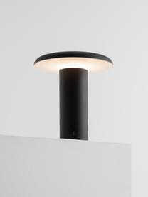 Malá prenosná stolová LED lampa Takku, stmievateľná, Potiahnutý kov, Čierna, Š 18 x V 19 cm