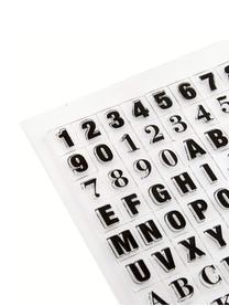 Stempelpatronenset Letters & Numbers, Siliconen, Zwart, transparant, B 14 cm, H 21 cm