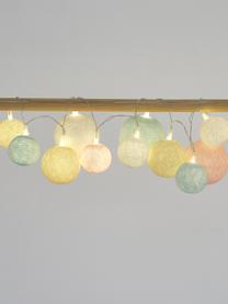 LED Lichterkette Moodi, Lampions: Polyester, Rosa, Blau, Beige, Weiss, L 264 cm