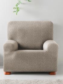 Funda de sillón Roc, 55% poliéster, 35% algodón, 10% elastómero, Beige, An 130 x Al 120 cm