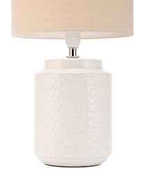 Petite lampe à poser Charming Bloom, Beige, blanc crème, Ø 21 x haut. 35 cm