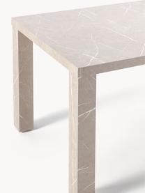 Jedálenský stôl so vzhľadom mramoru Carl, 180 x 90 cm, MDF-doska strednej hustoty, melamín, pokrytá lakovaným papierom s mramorovým vzhľadom, Mramorový vzhľad, béžová, Š 180 x D 90 cm