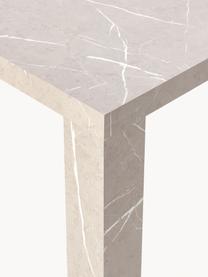 Table look marbre Carl, 180 x 90 cm, MDF, mélamine, recouvert de papier laqué imitation marbre, Aspect marbre beige, larg. 180 x prof. 90 cm