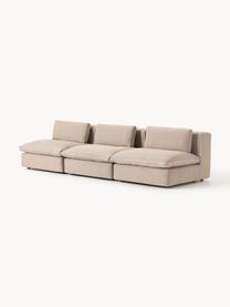 Modulares Sofa Felix (3-Sitzer), Bezug: 100 % Polyester Der strap, Gestell: Massives Kiefern- und Fic, Füße: Kunststoff Dieses Produkt, Webstoff Beige, B 300 x T 110 cm