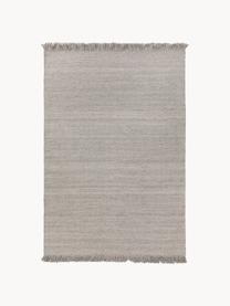 Tapis en laine tissé à la main avec franges Lars, 60 % laine, 20 % coton, 20 % polyester

Les tapis en laine peuvent perdre des fibres lors des premières semaines et des peluches peuvent se former, ce phénomène est naturel et diminue à mesure de votre usage et du temps, Grège, larg. 80 x long. 150 cm (taille XS)